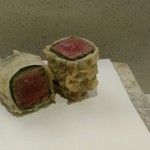 たきや - 牛を大葉で巻いた天ぷら