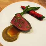 ラ・トラース - 5】お肉：鳥取産夏鹿のロースト 山椒(2016.8月)