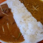 TIFFIN de CoCo - 二種カレー盛り マトンマサラとミックスダール