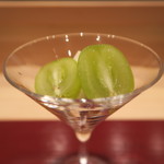 鮨 山浦 - 28年10月　山梨シャインマスカットと白胡麻プリン