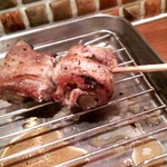 新小屋 - ミョウガ「季節野菜の豚バラ巻」独特の香りで絶品