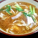 丸安そば - 野菜たっぷりの味わい深い「みそ汁」