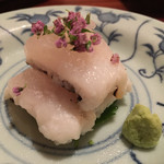 旬膳甜酒 創庵 - 鱧焼きちり、山葵と加減醤油