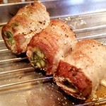新小屋 - 「季節野菜の豚バラ巻」アスパラ