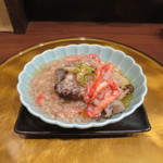 零 - 鰆、フォアグラ、ズワイガニのそばの実餡かけ