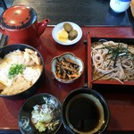 そば処・梨郷 - ざる蕎麦・ミニカツ丼セット
