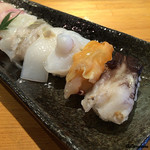 Oku zushi - 鮃 縁側､いか､蛸､青柳､とり貝
