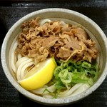 麺処 綿谷 丸亀店 - 肉ぶっかけハーフひや 330円