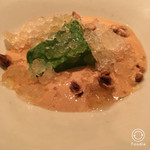 虎白 - 抹茶のムース　ブランデーのシャーベット