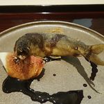 紀茂登 - 迫力ある鮎の揚げたの。今年の初鮎っした。