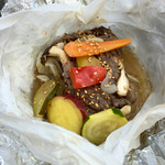 三久 - 松茸と飛騨牛のホイル包みを作りました