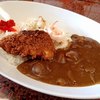 谷川庵 - 料理写真:シーフードカレー；欧風カレーにホッケフライ/茹でた帆立と海老のトッピング @2016/09/19
