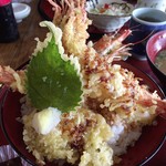 活魚問屋 海寶 - ボリュームスゴすぎっ(≧▽≦)えび天丼