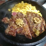 いきなりステーキ - ワイルドステーキ＆ハンバーグ合盛り300g　1250円