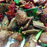 四川食府 - 北京ダックの肉部分の四川炒め　中毒症状悪化