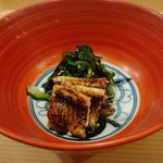 車力門 ちゃわんぶ - 焼き穴子と若布と胡瓜の酢の物