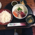 海鮮居酒屋大川 - 初訪問！「刺身定食」800円。