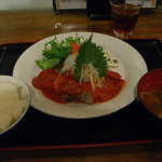 Takeya Shokudou - 豚肩ロースの香味焼きランチ・730円