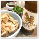 渋谷カオマンガイ - 骨入りスープ / シンハービール