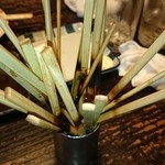 やき鳥 一代 - 食べた後の串