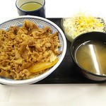 Yoshinoya - 2016.10 初旬 頭の牛丼セットツユダク610円