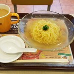 ミスタードーナツ - 夏期限定柚子涼風麺とカフェオレのセット(360円)です。2016年8月