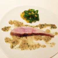 カンテサンス - 下田の金目鯛、焼き茄子ソース（2016/9）