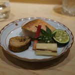 味ひろ - あこうの塩焼きに鮎の甘露煮