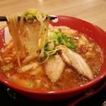 まこと屋 - 20160805赤丸鶏醤ラーメン・麺シフト