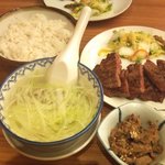 Gyuutan Sumiyaki Rikyuu - 牛たん定食1人前