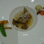 リストランテASO - フォアグラのソテー　栗ガボチャと秋野菜　黒トリュフの香