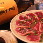 地鶏焼 かがり火 - ずり刺し