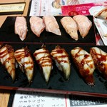 金沢まいもん寿司 - 鰻、炙りサーモン