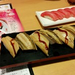 金沢まいもん寿司 - 穴子食べ比べ、タレと塩