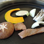 佐賀牛レストラン季楽 - 野菜も焼き焼き