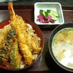 Fukagawa - 一番安い海老鶏天丼