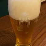 王子ムルギー - 生ビール グラス(380円) ジョッキはありません