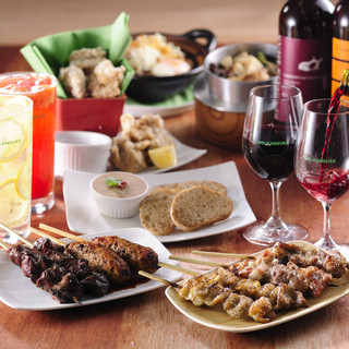 駅直結！ワインと和メニューも充実した新感覚の焼き鳥バル♪