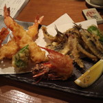 葵 - 赤足海老・鰯天麩羅