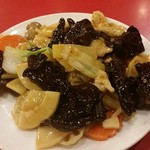 台湾料理萬来館 - 豚肉ときくらげの炒め