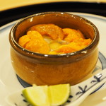 乃り英 - 焼き雲丹と渡り蟹
      2016.10夜席利用