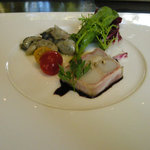 無彩庵　池田 - 前菜（里芋と牡蠣）