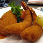 洋食の店　みしな - カニクリームコロッケとエビフライの盛り合せ　お茶漬付　2600円