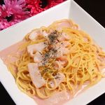 烏賊と明太子のクリームパスタ