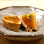 鮨 あらい - あん肝と奈良漬け