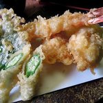 蕎麦喰い処 利めい庵 - 利めい庵 「海老鱧合盛りせいろ」