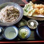 蕎麦喰い処 利めい庵 - 利めい庵 「海老鱧合盛りせいろ」