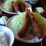 海老と牡蠣フライ