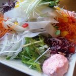 Akabee - 豆腐と明太ディップの針野菜サラダ
