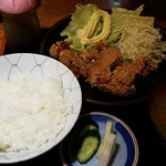 丸屋 - から揚げ定食　2016.9